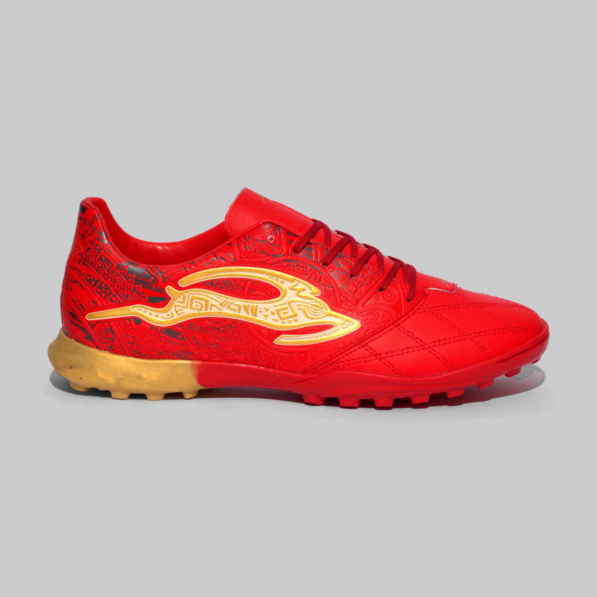 Estilo 3114 Rojo Dorado Turf, vista lateral