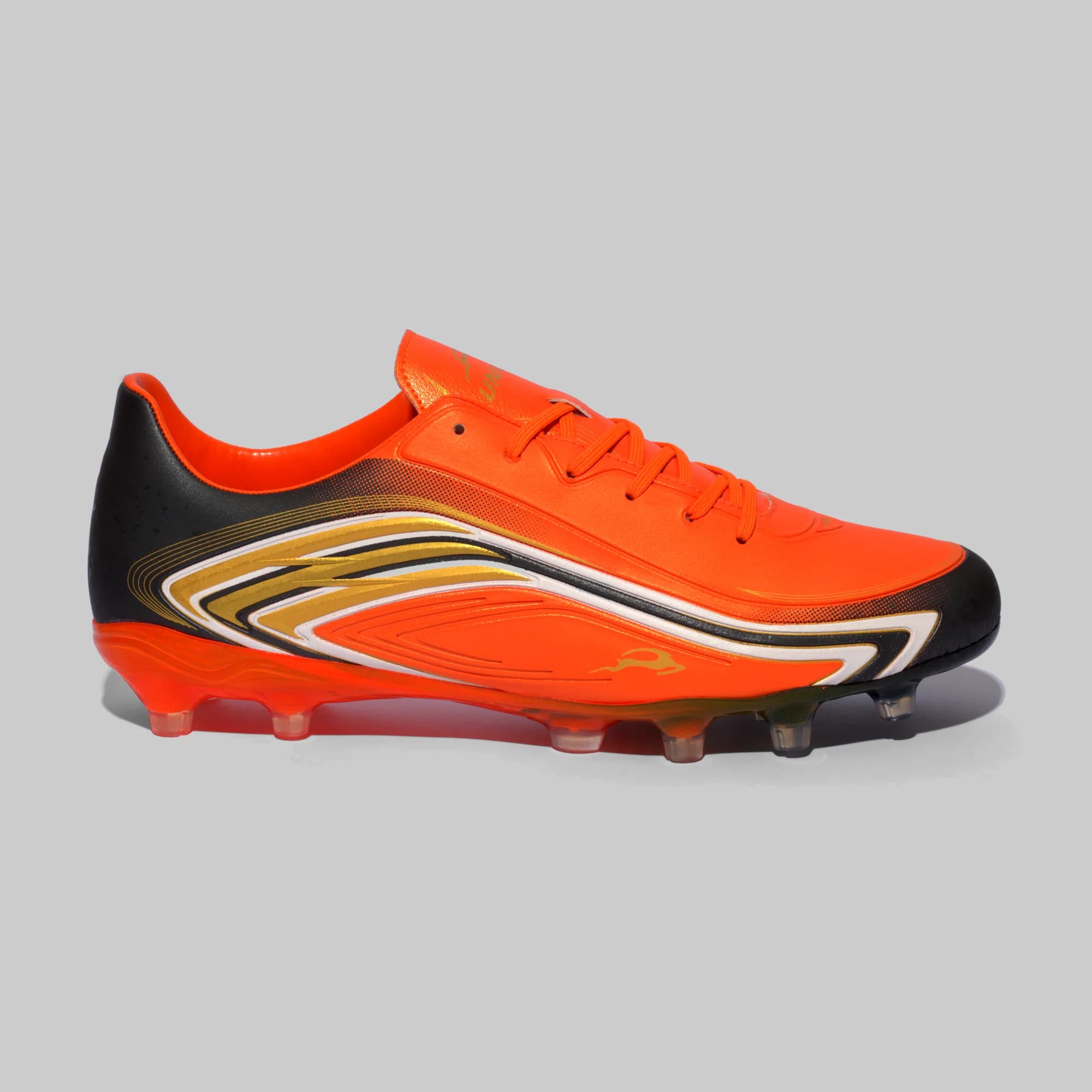 Estilo 3115 Naranja Negro Oro, vista lateral