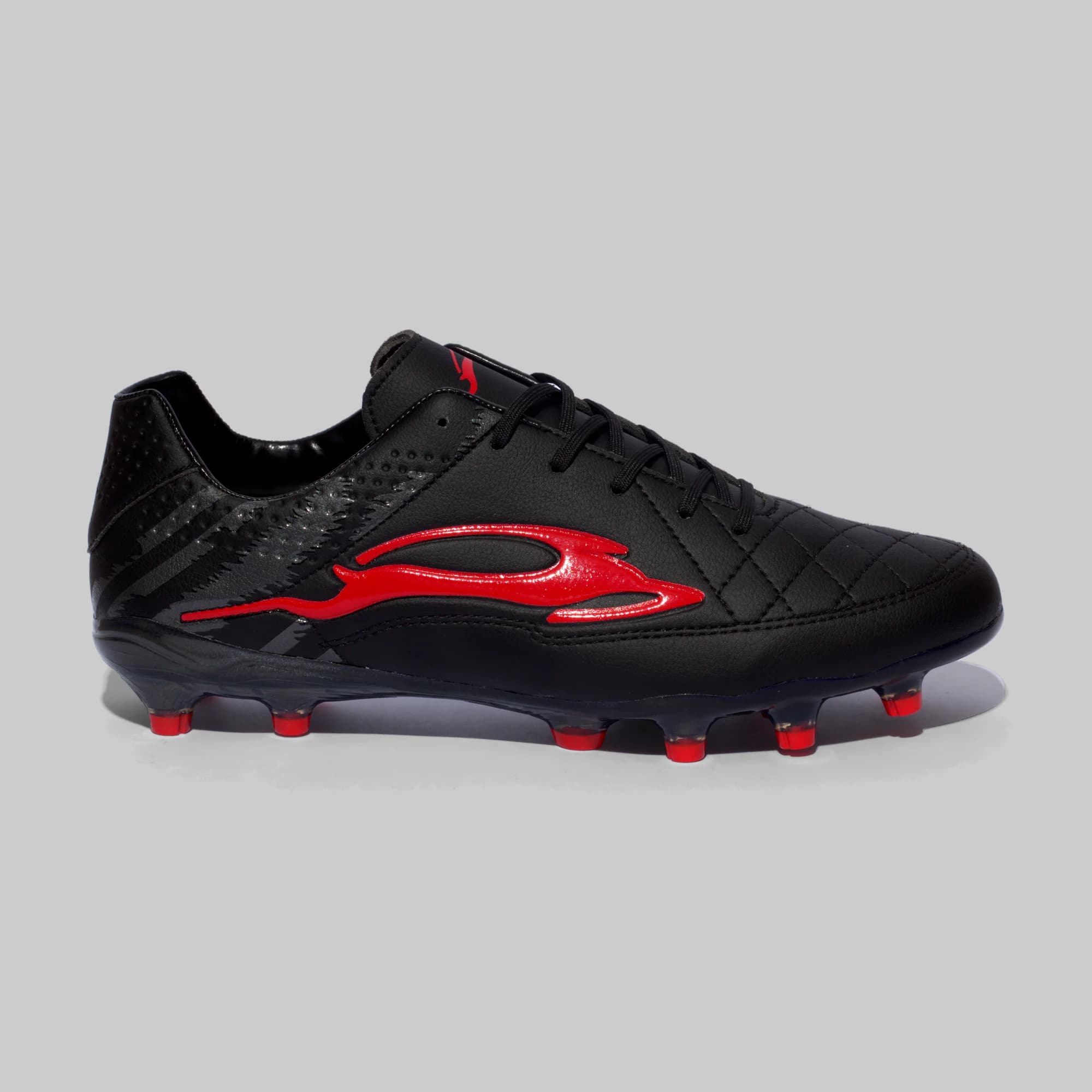 Estilo Tiempo Negro Oxford Rojo, vista lateral